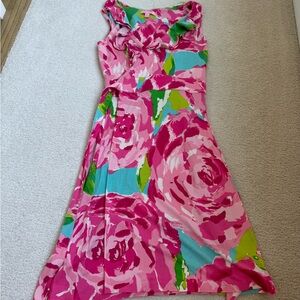 HOLY GRAIL Lilly Pulitzer xs Hayden Wrap dress PinkFirst Impressions Rose Print
